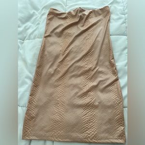 Akira strapless snake skin dress